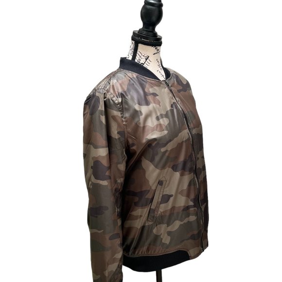 Ci Sono Camo Bomber Jacket Sherpa Lining Women's Size L - Picture 4 of 10